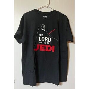 Star Wars Men's T-Shirt The Lord Behind The Jedi Darth Vader Black Size Large